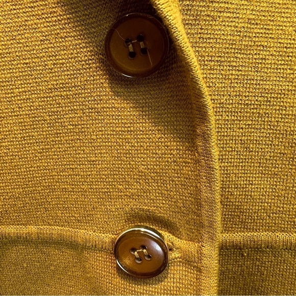 ALFANI Gold Button Front Jacket w/Tulip Shape cuffs. 3Buttons. Shawl Collar. XL - Picture 2 of 6